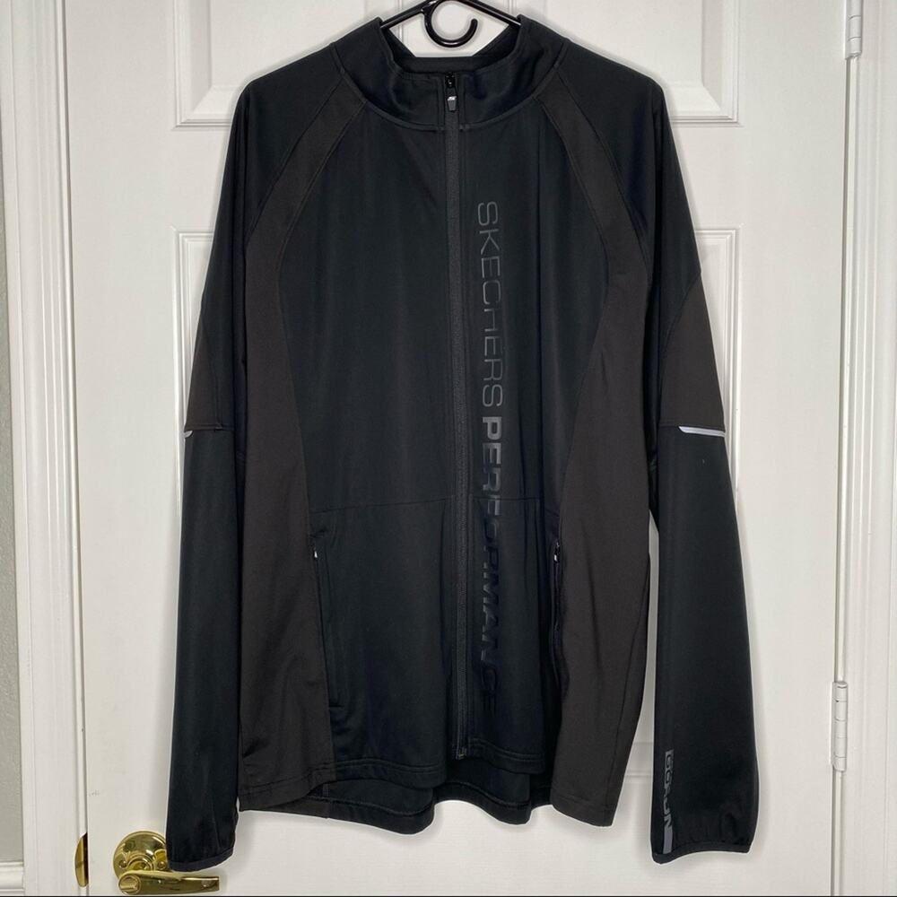 SKECHERS GORUN Full Zip Mid-weight Reflective Performance Running Jacket Size XL - Picture 2 of 9